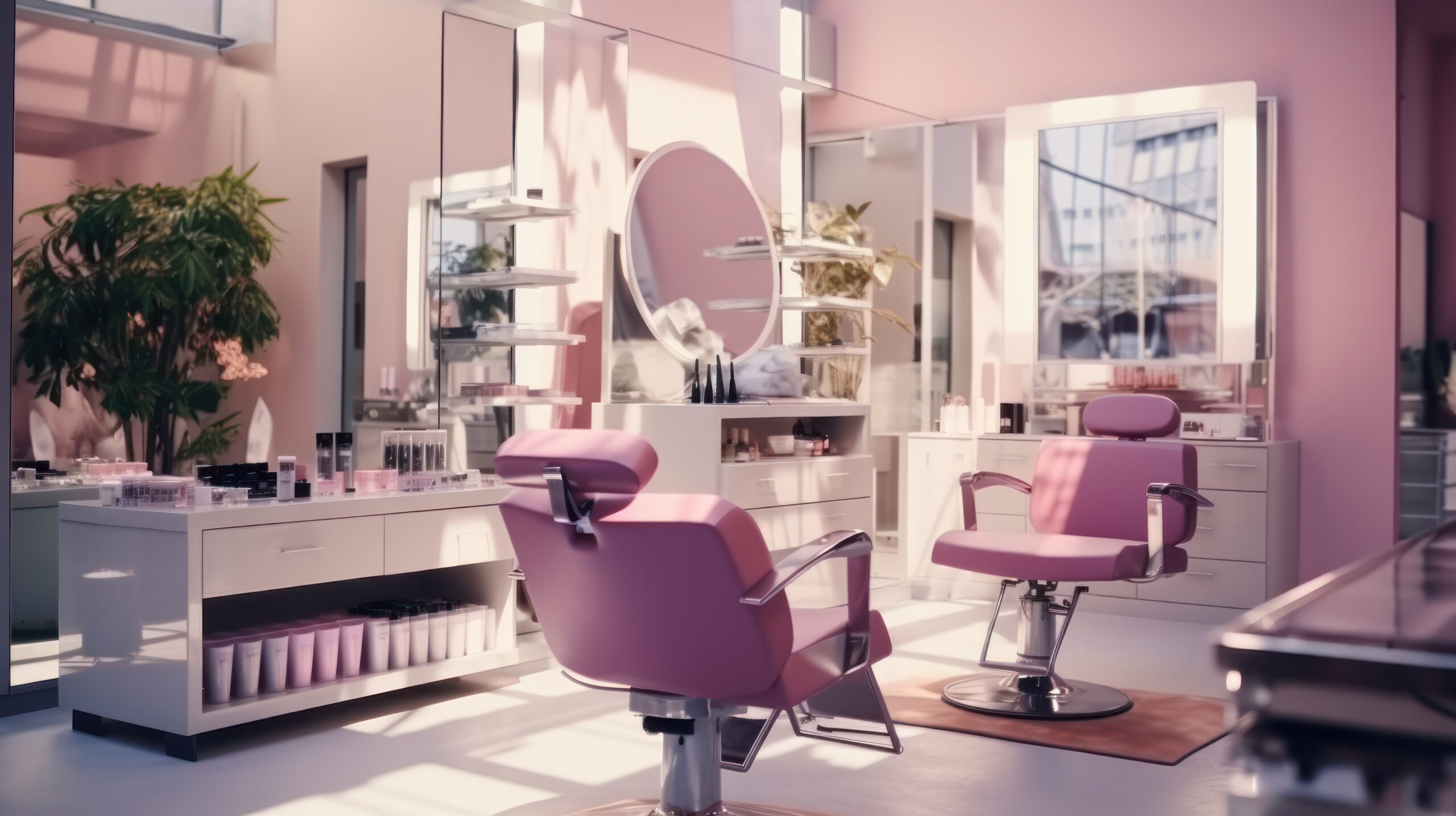 Beauty salon interior.